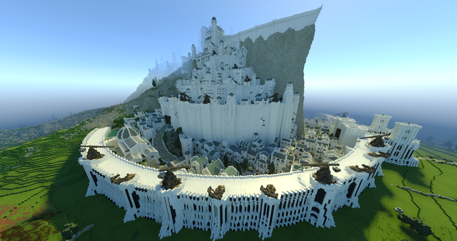 Minecraft with RTX Minas Tirith by Minecraft Middle-Earth | Minecraft Earth