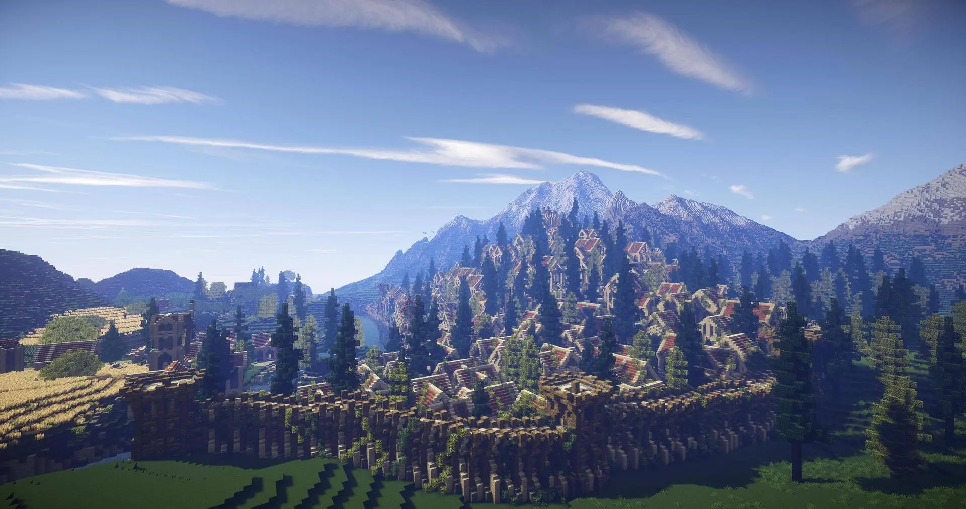 Ultra hd 4k far render shader screenshots minecraft middle earth