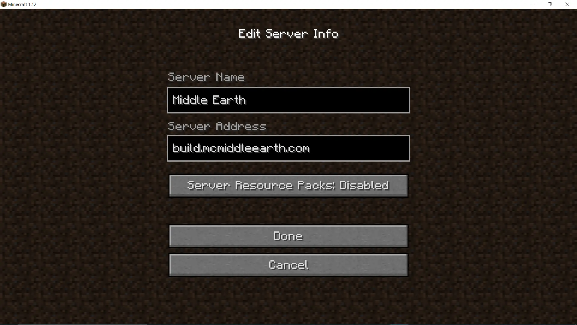 Enabling Server Resource Packs (Visual Guide) Minecraft Middle Earth