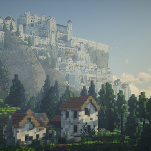Minas Tirith overhead  Minecraft Middle Earth