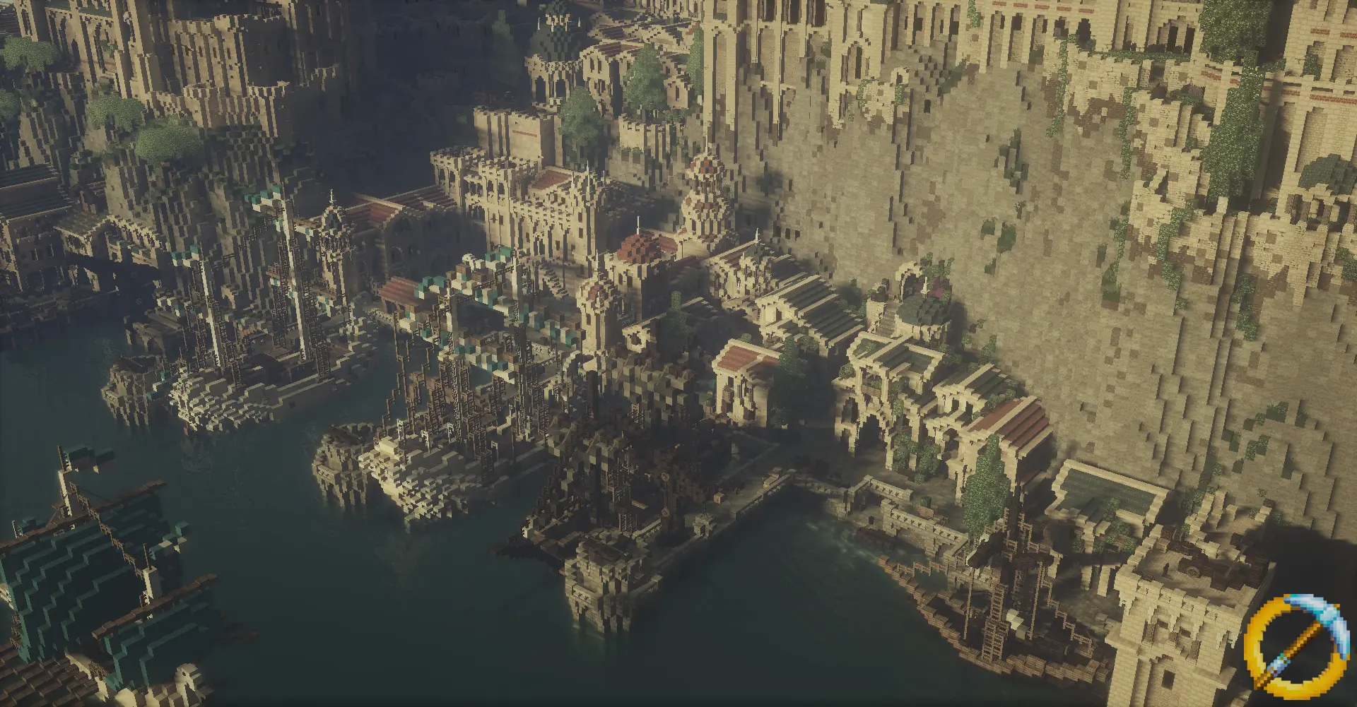 A Busy Port Minecraft Middle Earth
