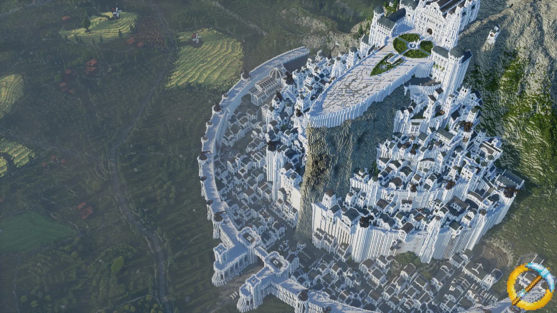 Greg's Cool [Insert Clever Name] of the Day: Minas Tirith, Aerial