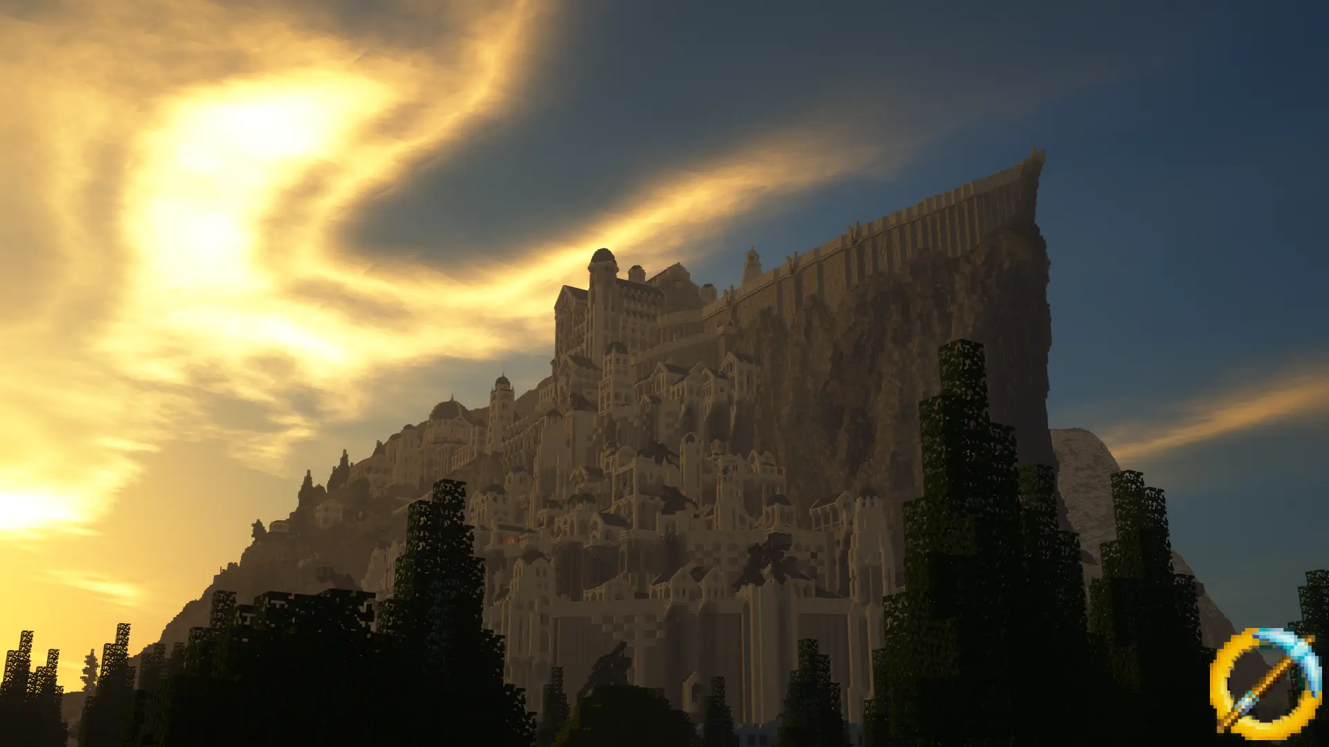 Dancing clouds above the City of Gondor