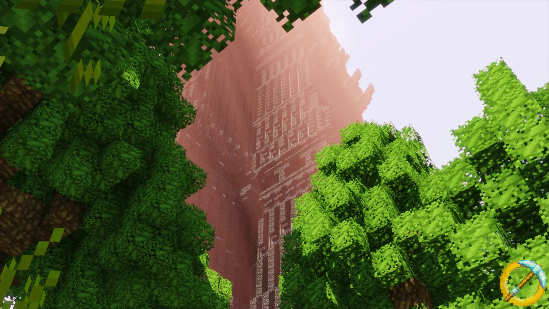 Light rays at Isengard Minecraft Middle Earth