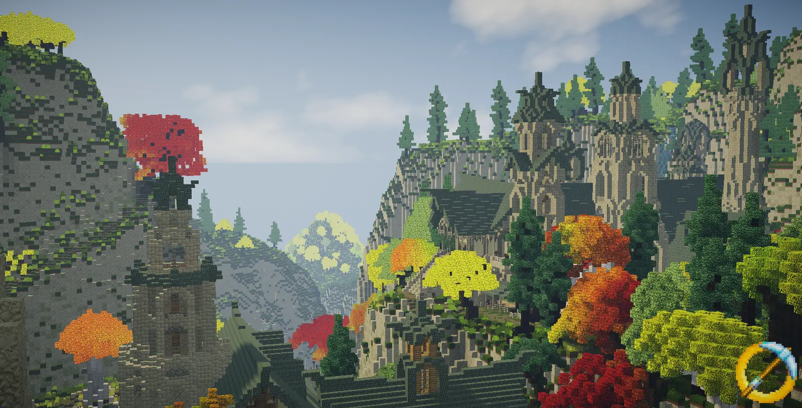 Minecraft and middle-earth crossover image