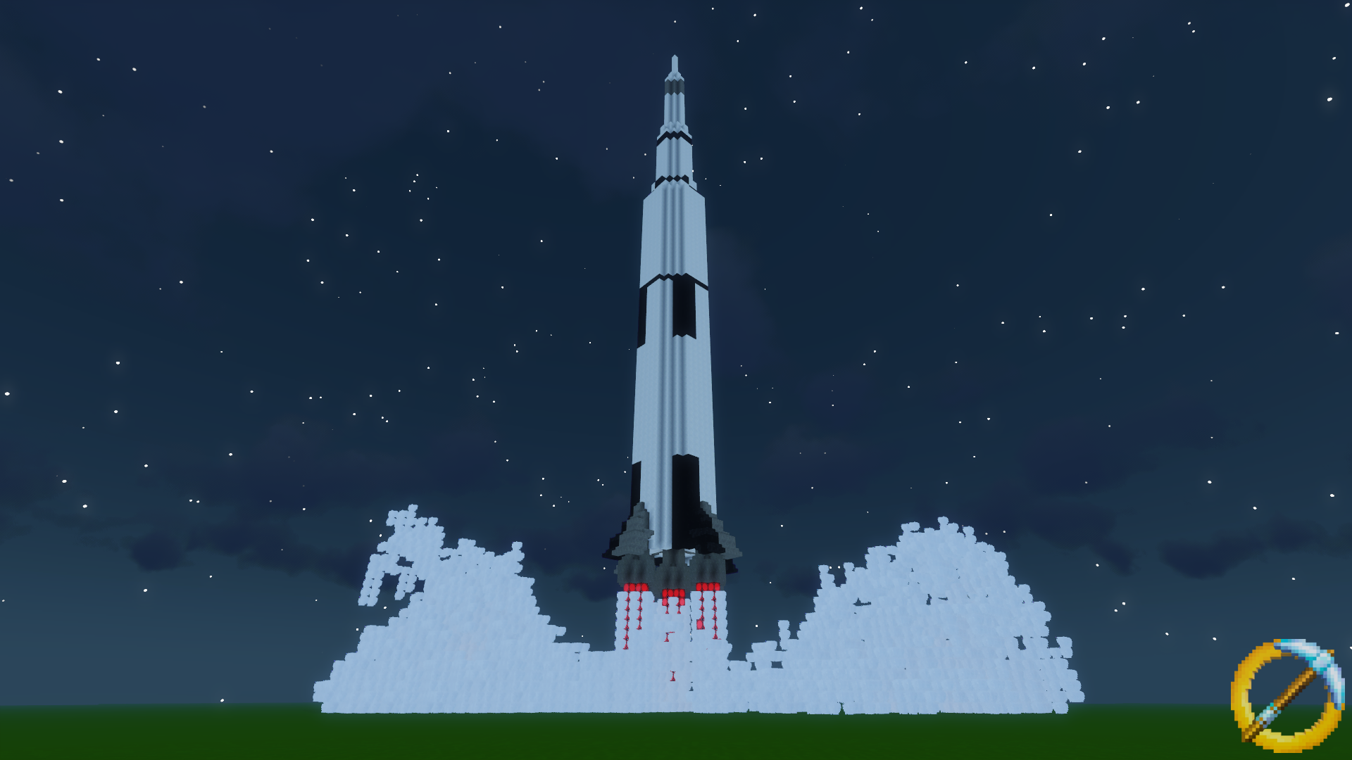 Saturn V Rocket  Minecraft Middle Earth