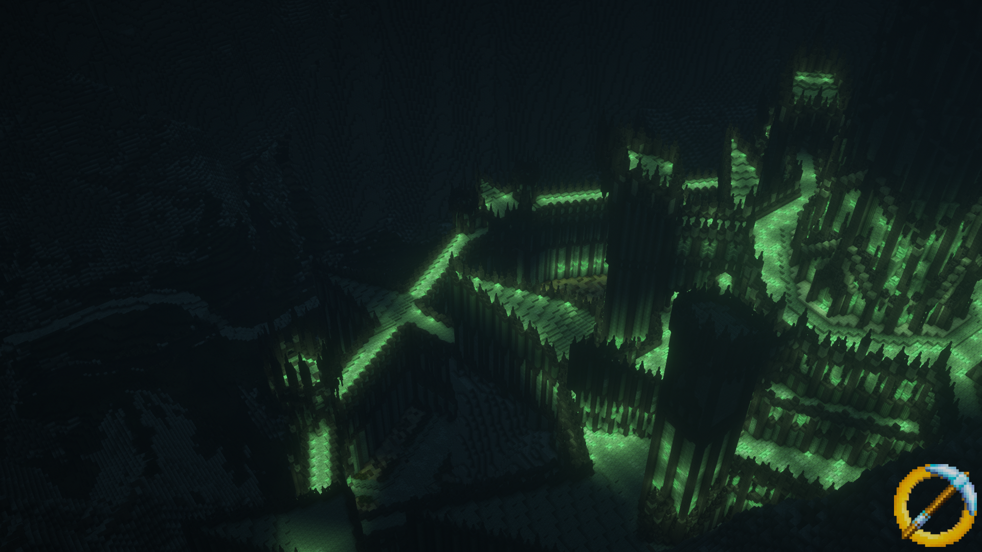 View of Minas Morgul from the Mountains of Shadow