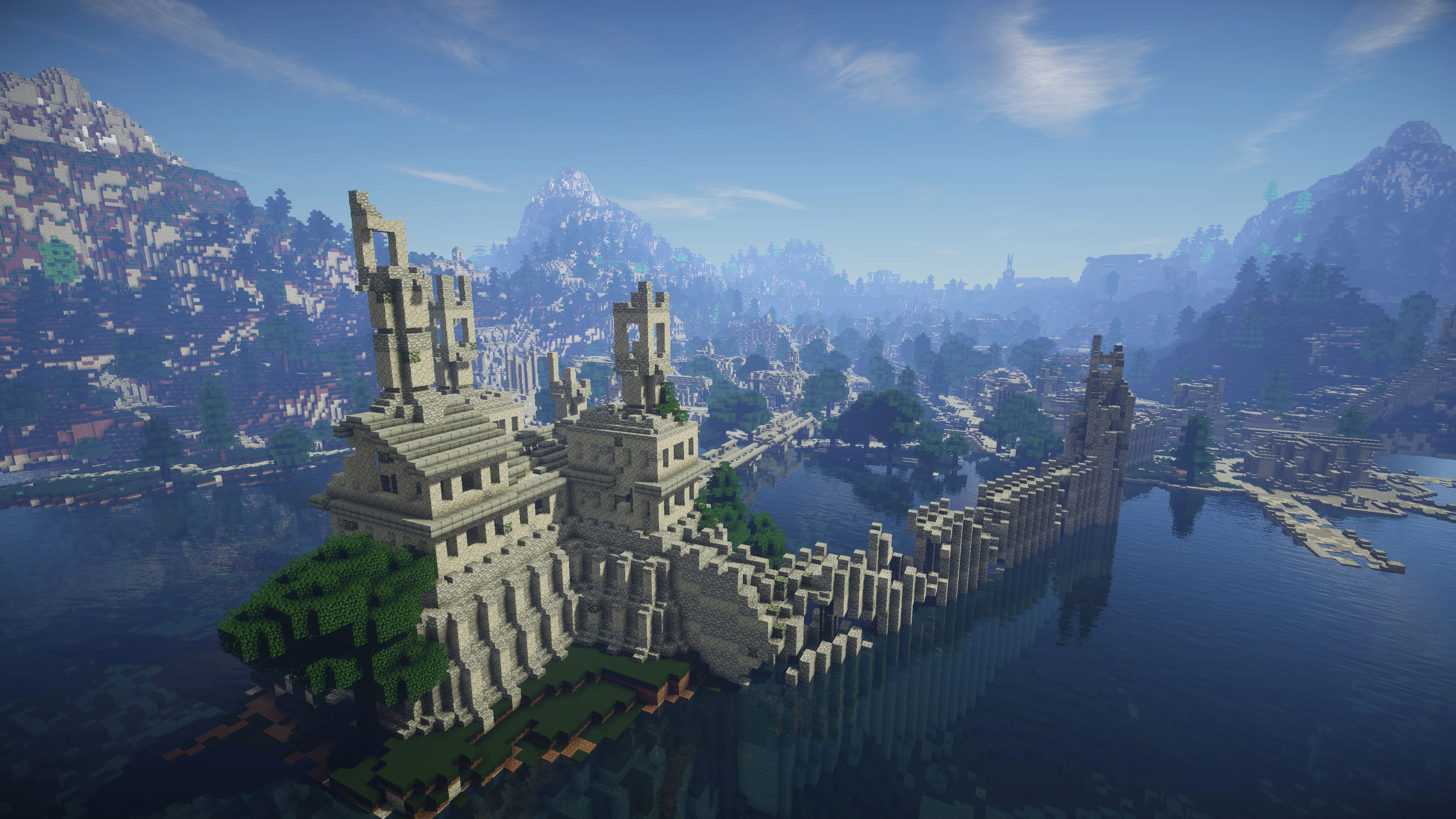 What is the title of this picture ? Old Annuminas | Minecraft Middle Earth